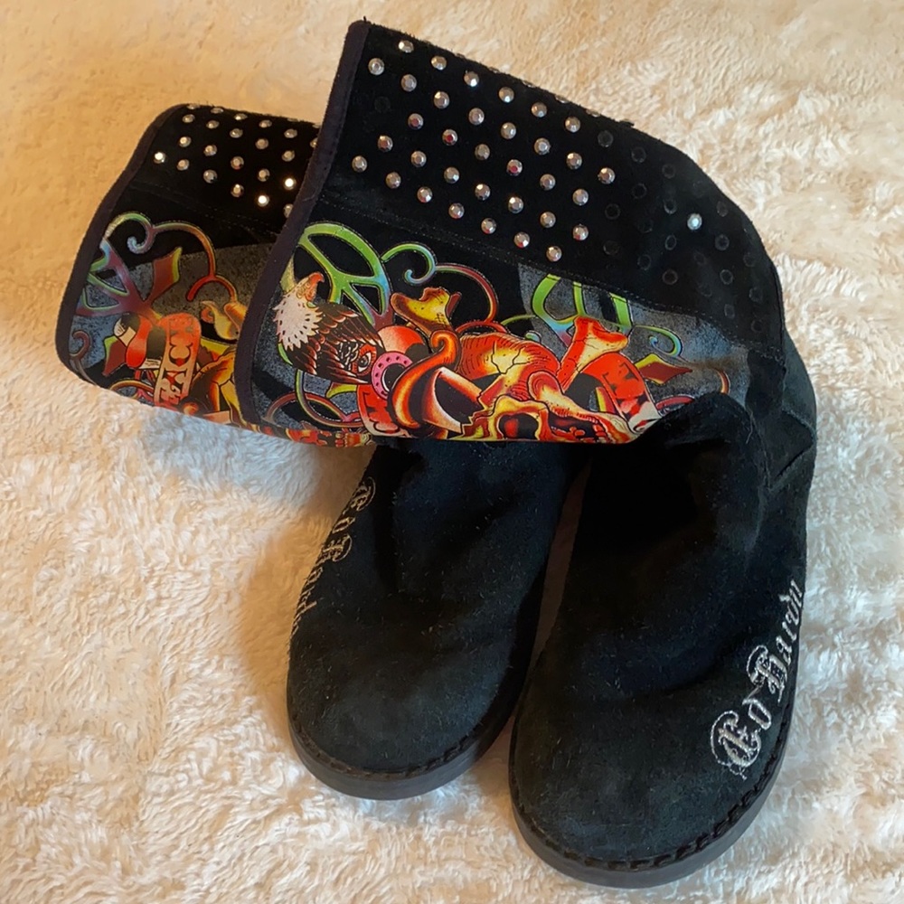 Ed Hardy boots Size 5